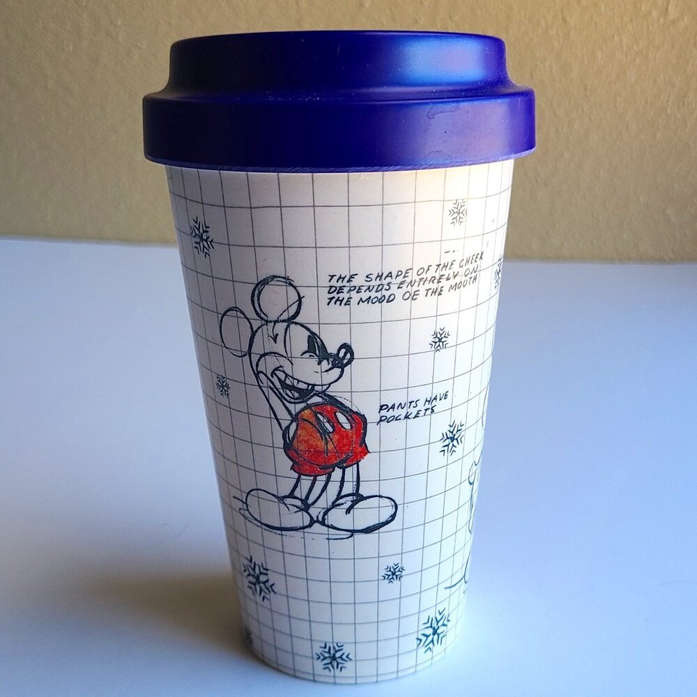 Disney Mickey Mouse Sketch Book Bamboo Eco Friendly Cup